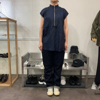 HAVERSACK / スタンドカラーZip upノースリーブシャツ