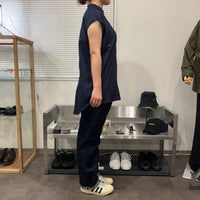 HAVERSACK / スタンドカラーZip upノースリーブシャツ