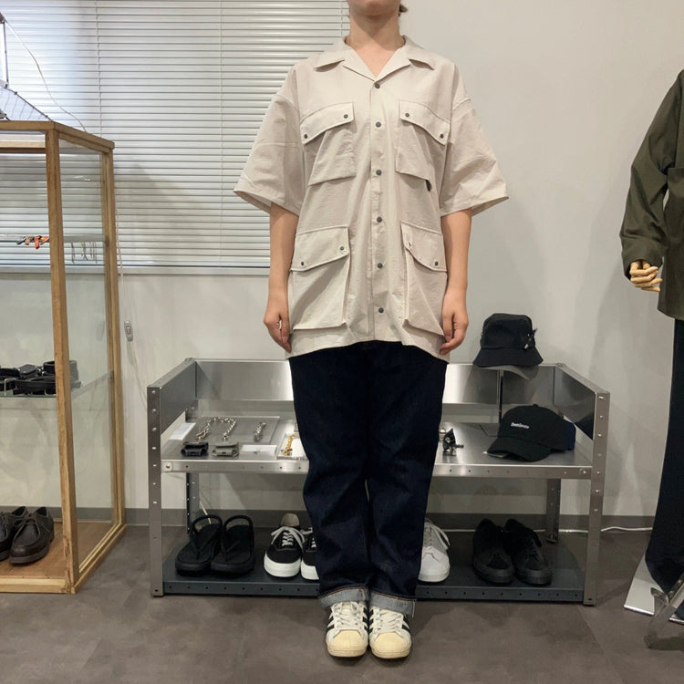NANGA / DOT AIR® UTILITY PK SHORT SLEEVE SHIRT / Dot Air Utility Pocket Short Sleeve Shirt