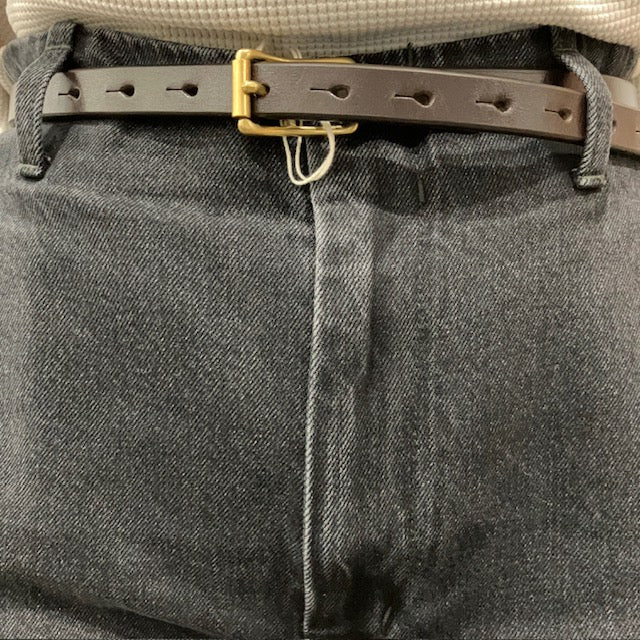 Riprap / PASS THROUGH BELT NARROW (BRITISH SADDLE) DK BROWN