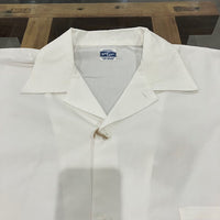 ARMY TWILL / Cotton/Polyester Plain Big Shirt WHITE
