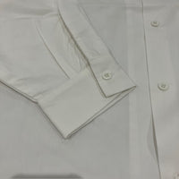 ARMY TWILL / Cotton/Polyester Plain Big Shirt WHITE