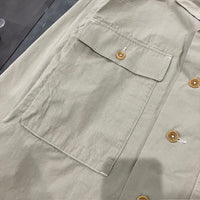 ARMY TWILL / Vintage Gabardine Shirt JK BEIGE