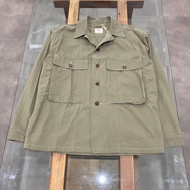 ARMY TWILL / Vintage Gabardine Shirt JK BEIGE
