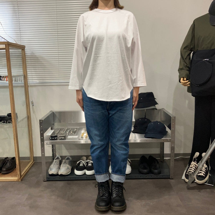 WALLA WALLA SPORT/　3/4 BASEBALL TEE SOLID WHITE