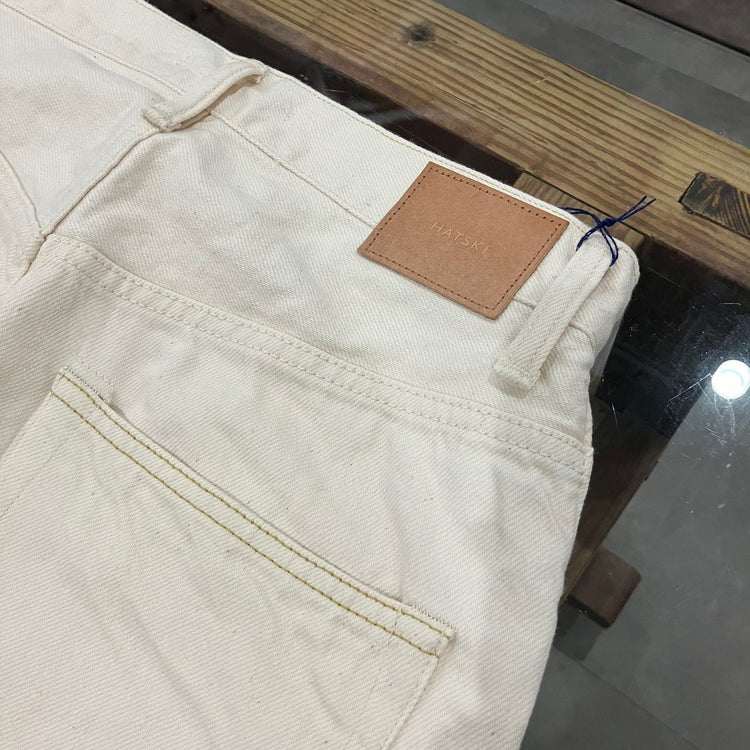 HATSKI / Loose Tapered Washi Denim 22001-W Ecru