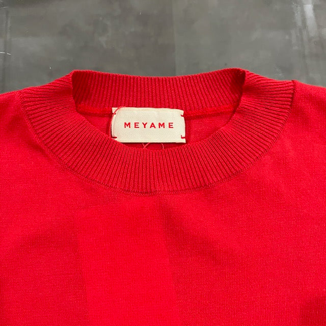 MEYAME / COTTON KNIT TEE RED