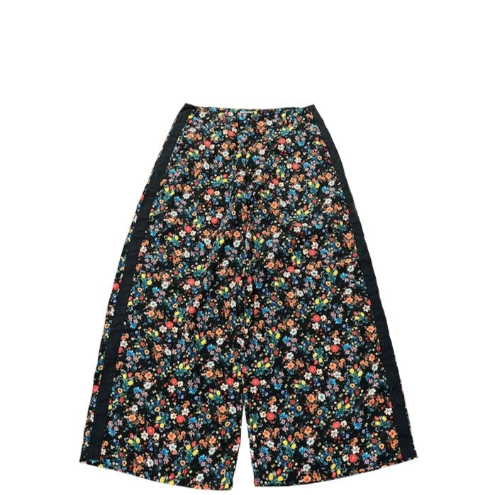 MEYAME  SIDE LINE WIDE PANTS  (FLOWER)  BLACK