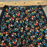 MEYAME  SIDE LINE WIDE PANTS  (FLOWER)  BLACK