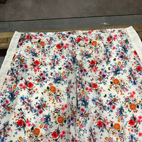 MEYAME  SIDE LINE WIDE PANTS  (FLOWER)  WHITE