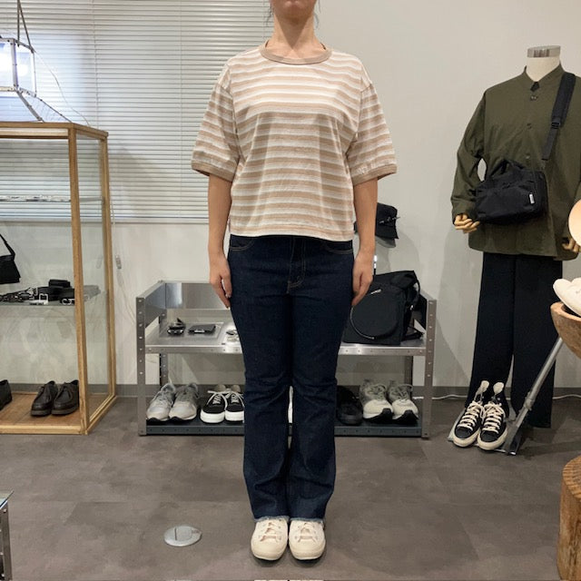 MEYAME / RANDAM BORDER TEE BEIGE