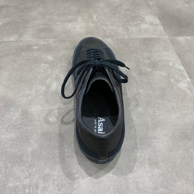 ASAHI/ BELTED LOW LEATHER ASAHI 036 BLACK