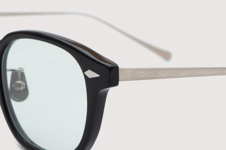 NOCHINO OPTICAL / JIFUSAN #1. GLOSS BLACK × CLEAR TO GREY (Photochromic Model)