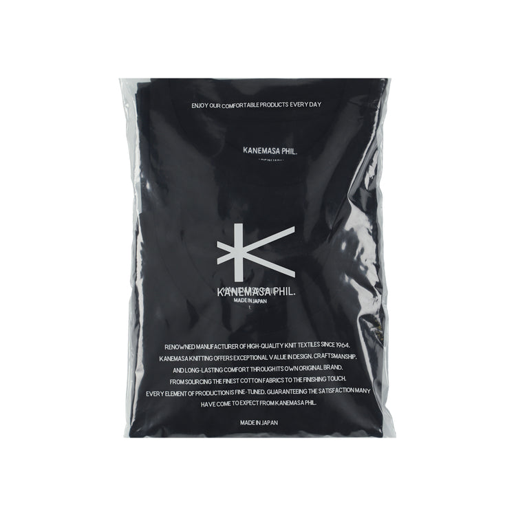 KANEMASA PHIL  46G Cotton Thin Pack Tee BLACK