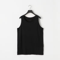 KANEMASA PHIL  46G Cotton Thin Pack Tank  BLACK