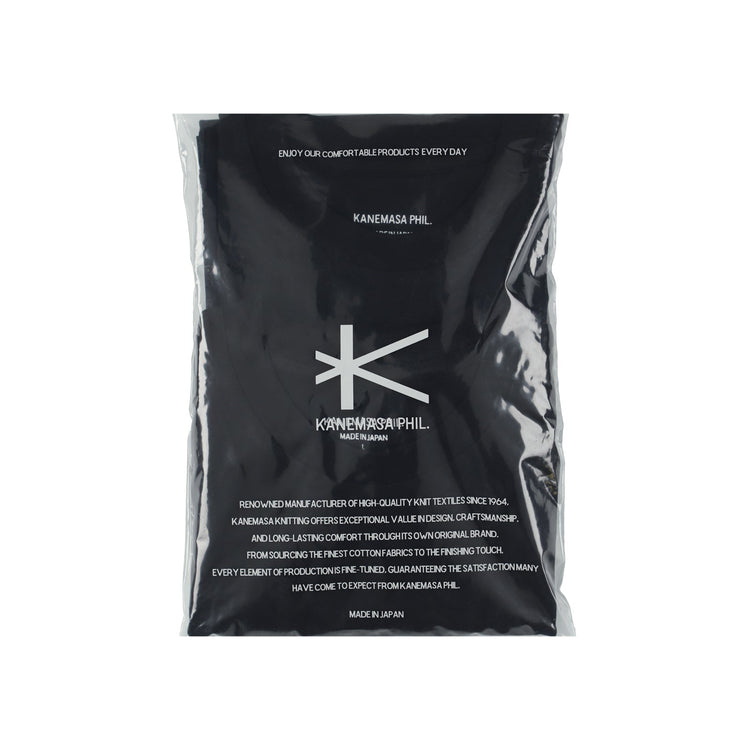 KANEMASA PHIL / 46G Cotton Thin Pack Tee BLACK