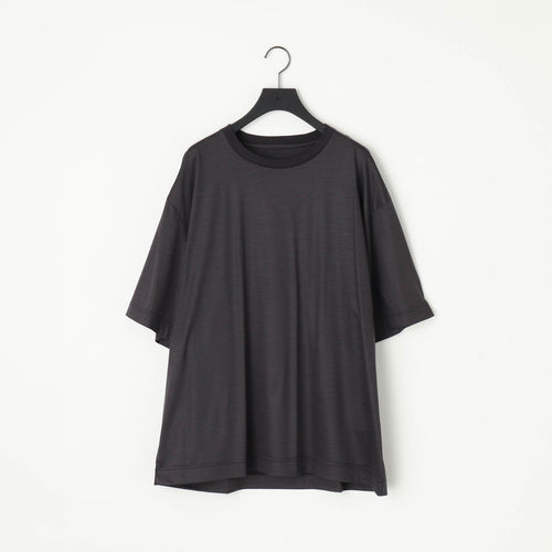 KANEMASA PHIL 36G Wool S/S Tee CHARCOAL