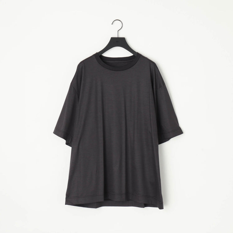 KANEMASA PHIL 36G Wool S/S Tee CHARCOAL