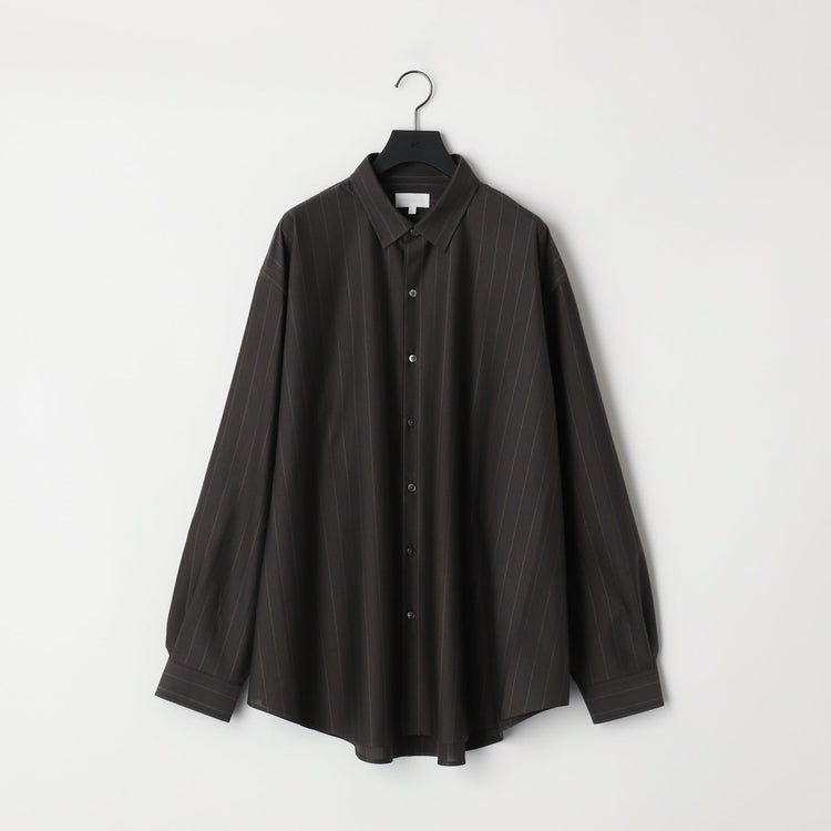 KANEMASA PHIL / 46G Atmosphere Stripe Shirt GREY(Nile Grey)