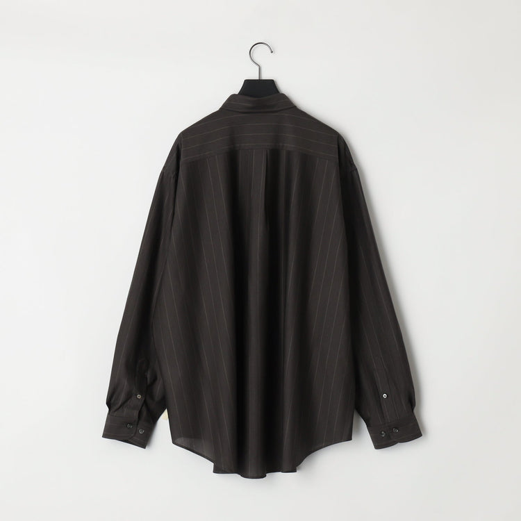 KANEMASA PHIL / 46G Atmosphere Stripe Shirt GREY(Nile Grey)