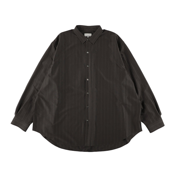 KANEMASA PHIL / 46G Atmosphere Stripe Shirt GREY(Nile Grey)