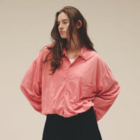 KANEMASA PHIL / 46G Atmosphere Stripe S/S Shirt KHAKI