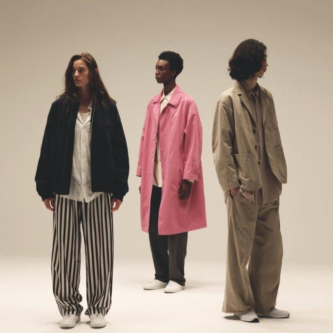 KANEMASA PHIL / 46G Atmosphere Stripe S/S Shirt KHAKI