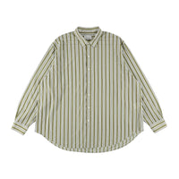 KANEMASA PHIL / 46G Atmosphere Stripe L/S Shirt GREEN GRAY