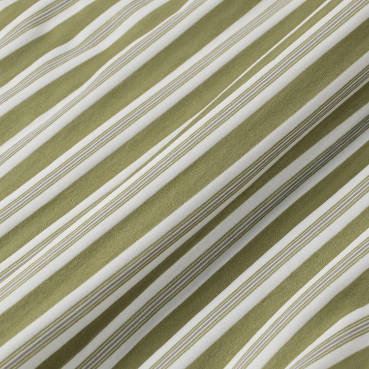 KANEMASA PHIL / 46G Atmosphere Stripe L/S Shirt GREEN GRAY