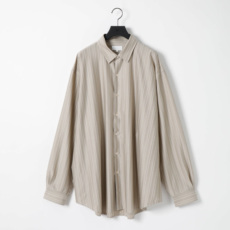 KANEMASA PHIL / 46G Atmosphere Stripe L/S Shirt KHAKI – CASDAY