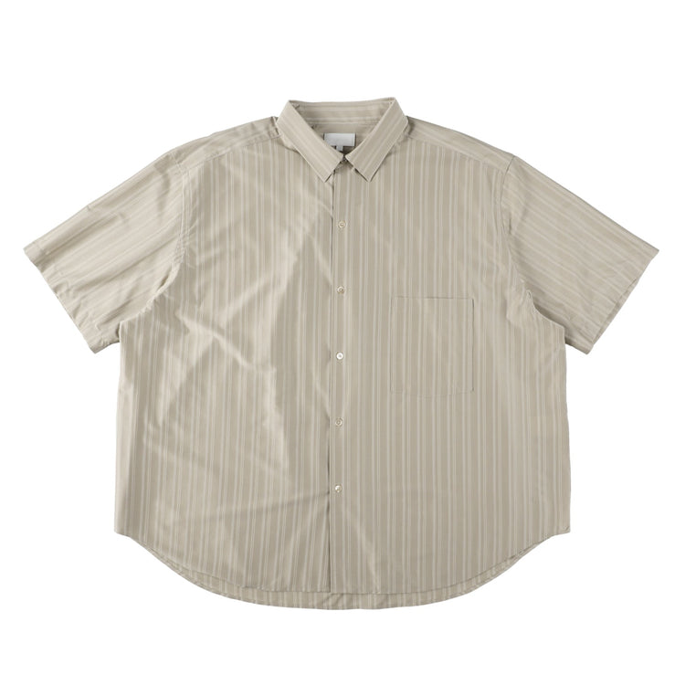 KANEMASA PHIL / 46G Atmosphere Stripe S/S Shirt KHAKI