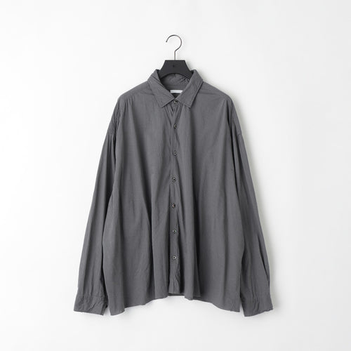 KANEMASA PHIL  46G Artisan Stripe Shirt No.KM26S-018A CHARCOAL BLACK