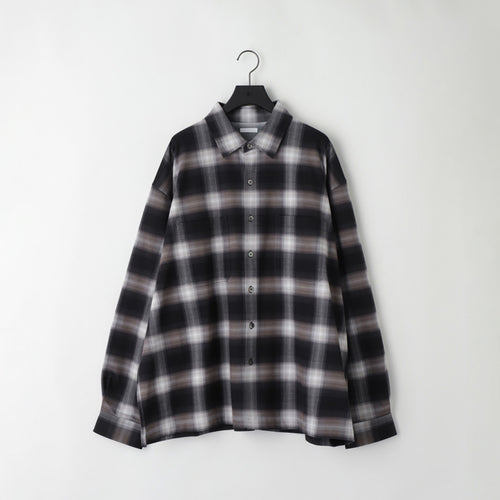 KANEMASA PHIL  28G Ombre Check Balise Shirt No.KM26A-019A BLACK WHITE