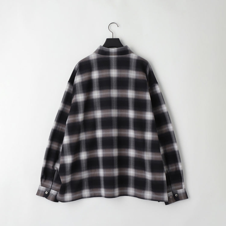 KANEMASA PHIL  28G Ombre Check Balise Shirt No.KM26A-019A BLACK WHITE