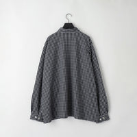 KANEMASA PHIL  36G Wool Check Balise Shirt No.KM26A-019 BLACK WHITE