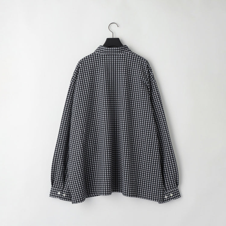 KANEMASA PHIL  36G Wool Check Balise Shirt No.KM26A-019 BLACK WHITE