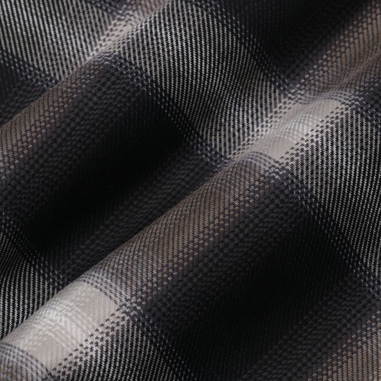 KANEMASA PHIL  28G Ombre Check Balise Shirt No.KM26A-019A BLACK WHITE