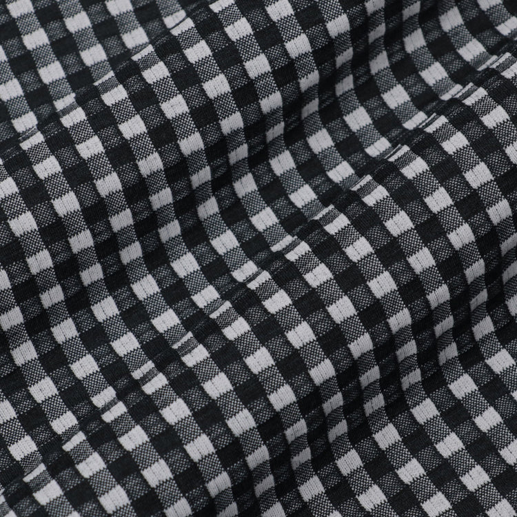 KANEMASA PHIL  36G Wool Check Balise Shirt No.KM26A-019 BLACK WHITE