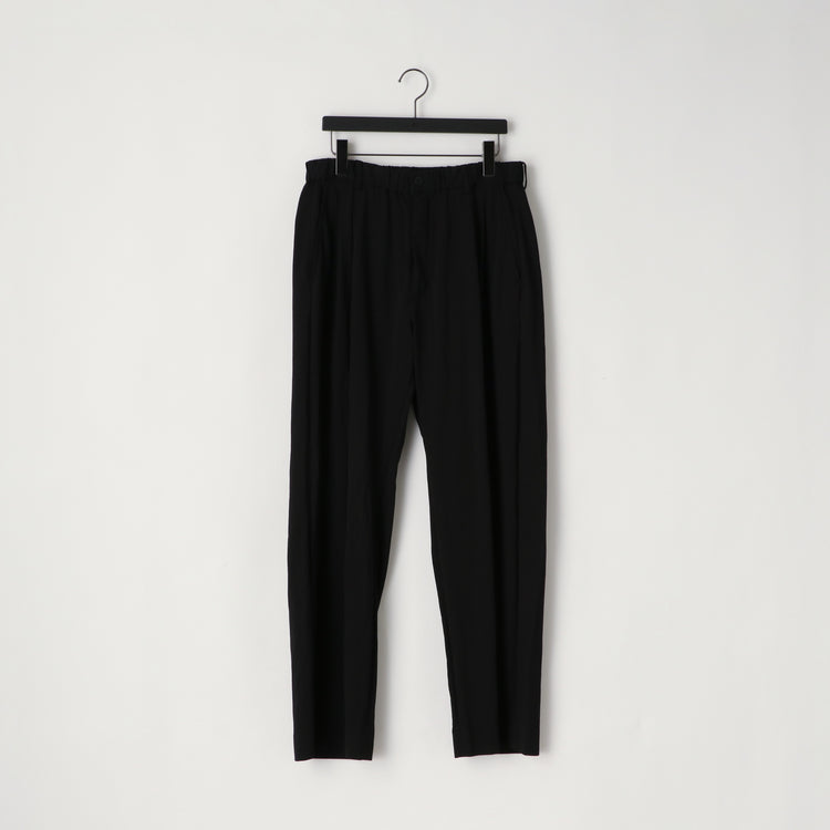 KANEMASA PHIL 36G Nylon Tuck Easy Pants BLACK DYE