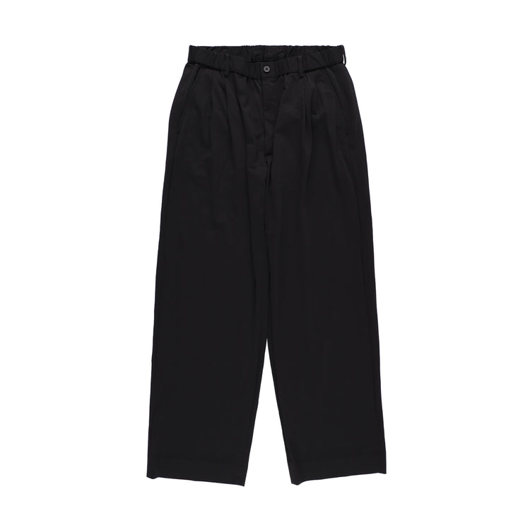 KANEMASA PHIL 36G Nylon Tuck Easy Pants BLACK DYE