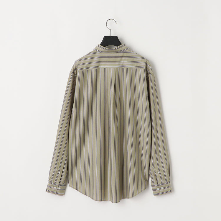 KANEMASA PHIL 46G Stripe Atmosphere Shirt PURPLE BLACK