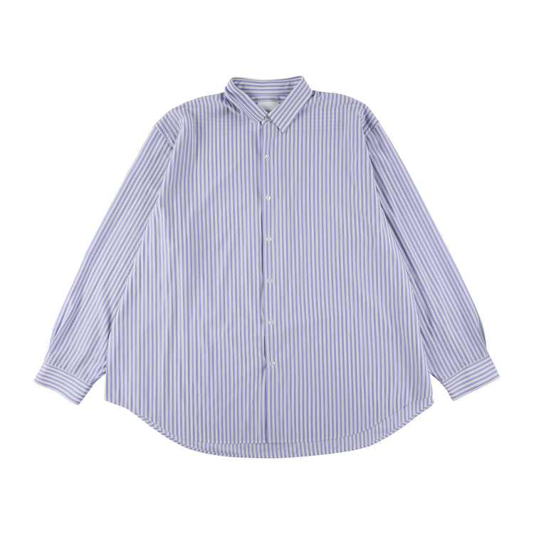 KANEMASA PHIL 46G Stripe Atmosphere Shirt SAX BLACK