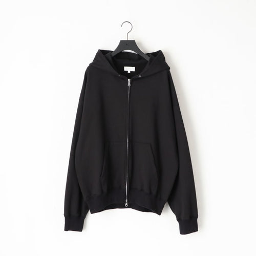 KANEMASA PHIL 36G Fine Sweat Zip Hoodie BLACK DYE