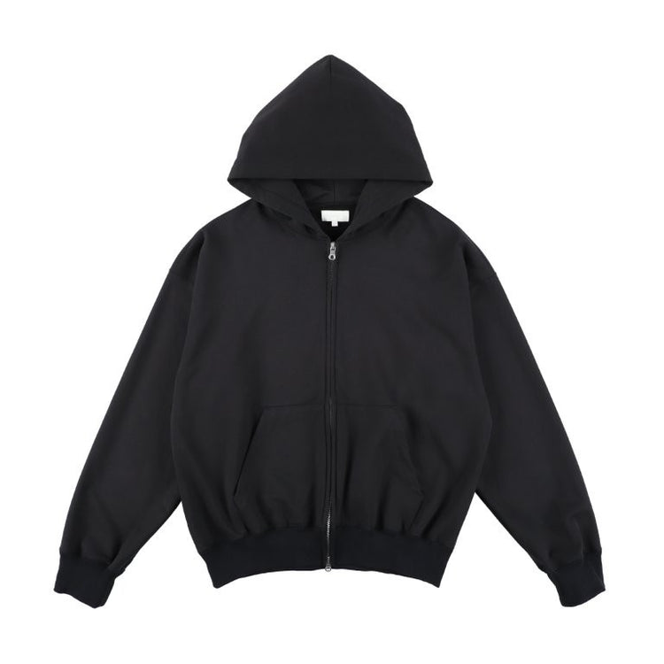 KANEMASA PHIL  36G Fine Sweat Zip Hoodie BLACK DYE