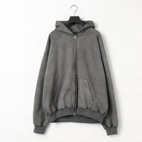 KANEMASA PHIL  36G Fine Sweat Zip Hoodie CHARCOAL PIGMENT