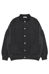 YASHIKI Kokuu Collar Cardigan (Grain Rain) BLACK YSK-26SS-KN03