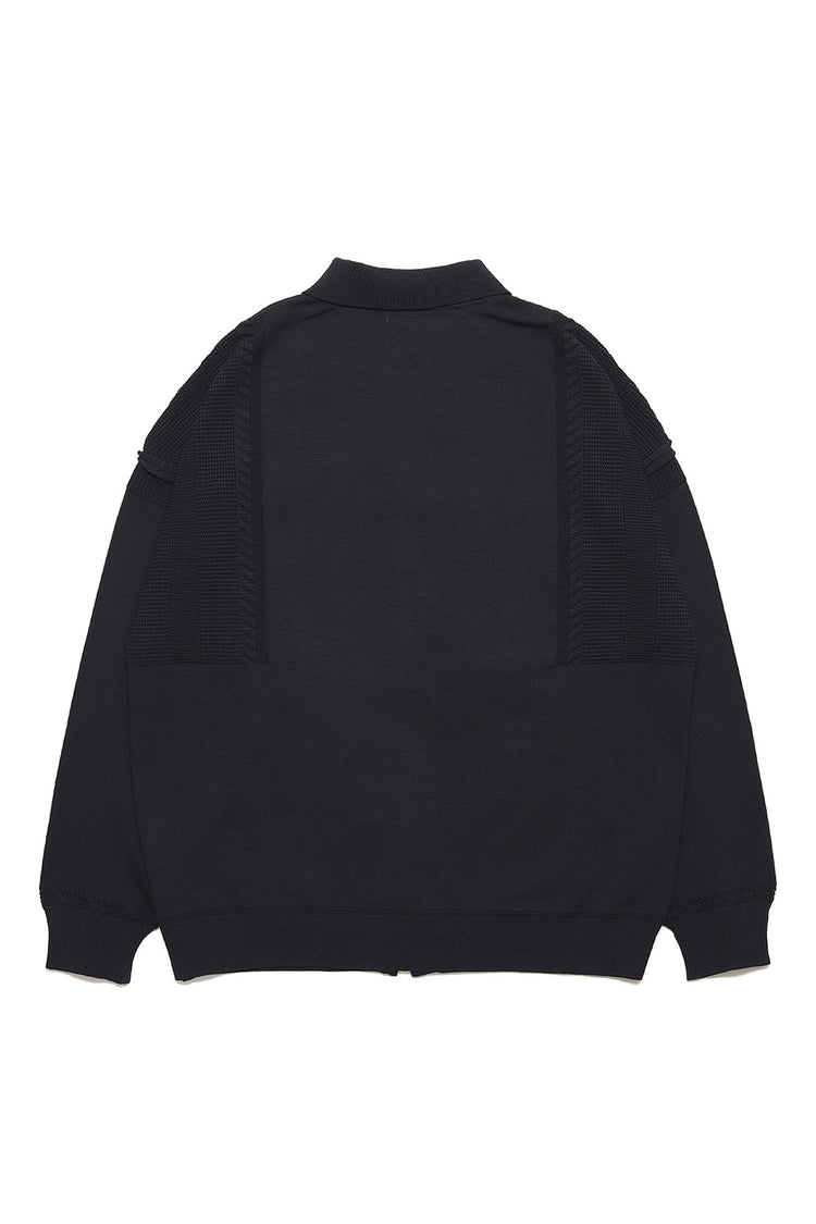 YASHIKI    Akiyo Zip Cardigan（秋夜）YSK-26AW-KN04 BLACK
