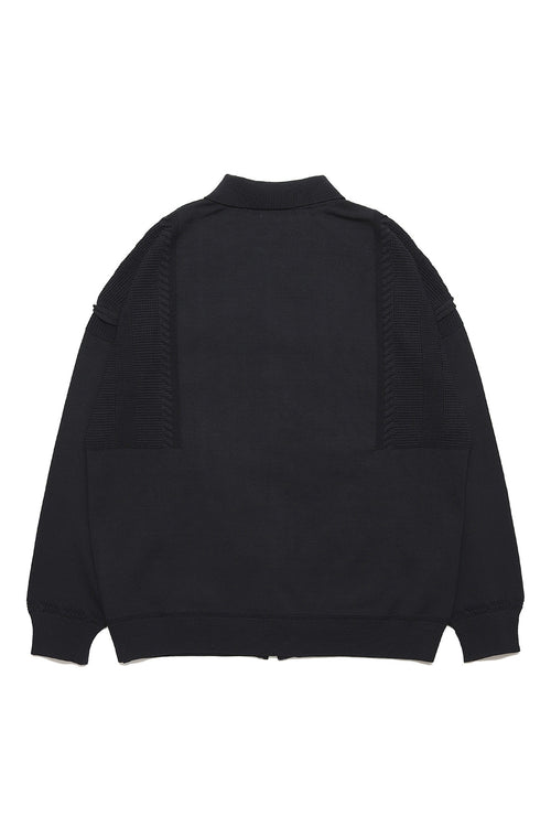 YASHIKI Akiyo Zip Cardigan (Autumn Night) YSK-26AW-KN04 BLACK