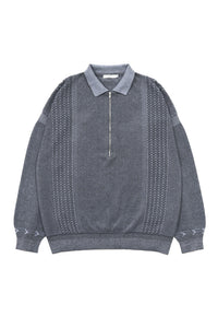 YASHIKI   Kanto ZIp Polo（款冬）YSK-26SS-KN06 BLUE