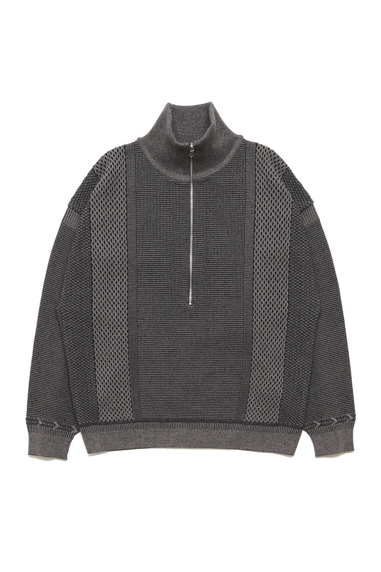 YASHIKI    Karita Half Zip Knit （苅田）YSK-26AW-KN06 GREIGE